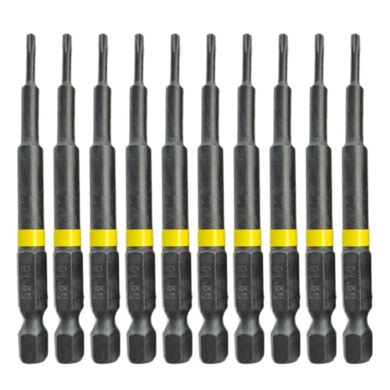 Driver Bit Tool Set 10Pcs High Adhesion for Secure Screwing Screwdriver