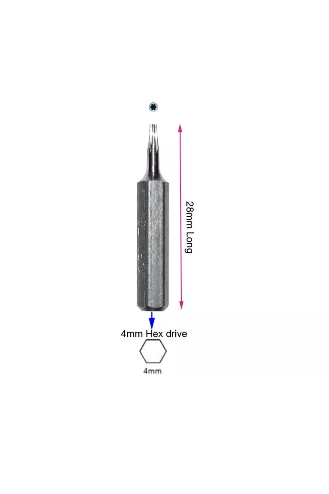 Torx screwdriver Bit Set T1, T2, T3, T4, T5, TR6 T6H Security System 4 Hex Micro