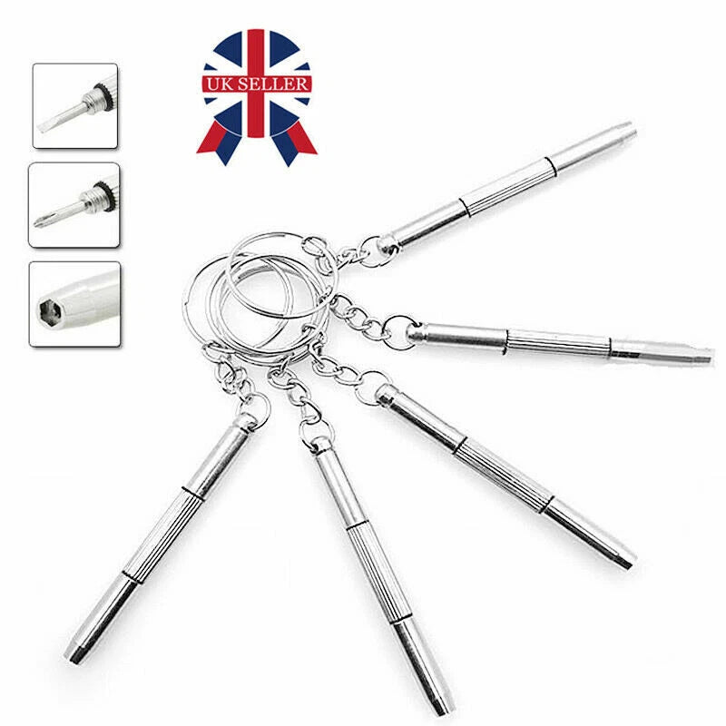 2 X 3in1 Mini Screwdriver Tool Repair set keyring for Watch,Glasses,CellPhone uk