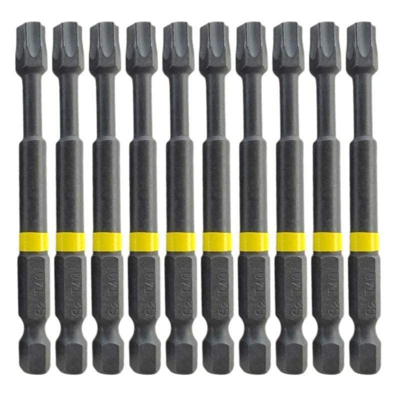Driver Bit Tool Set 10Pcs High Adhesion for Secure Screwing Screwdriver