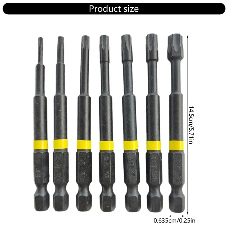 Driver Bit Tool Set 10Pcs High Adhesion for Secure Screwing Screwdriver