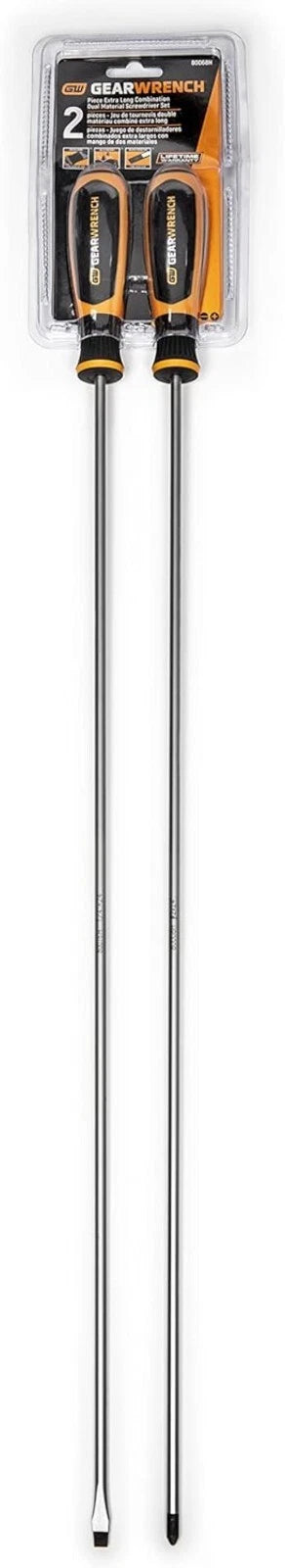 2 Pc. Phillips/Slotted Dual Material Screwdriver Set -