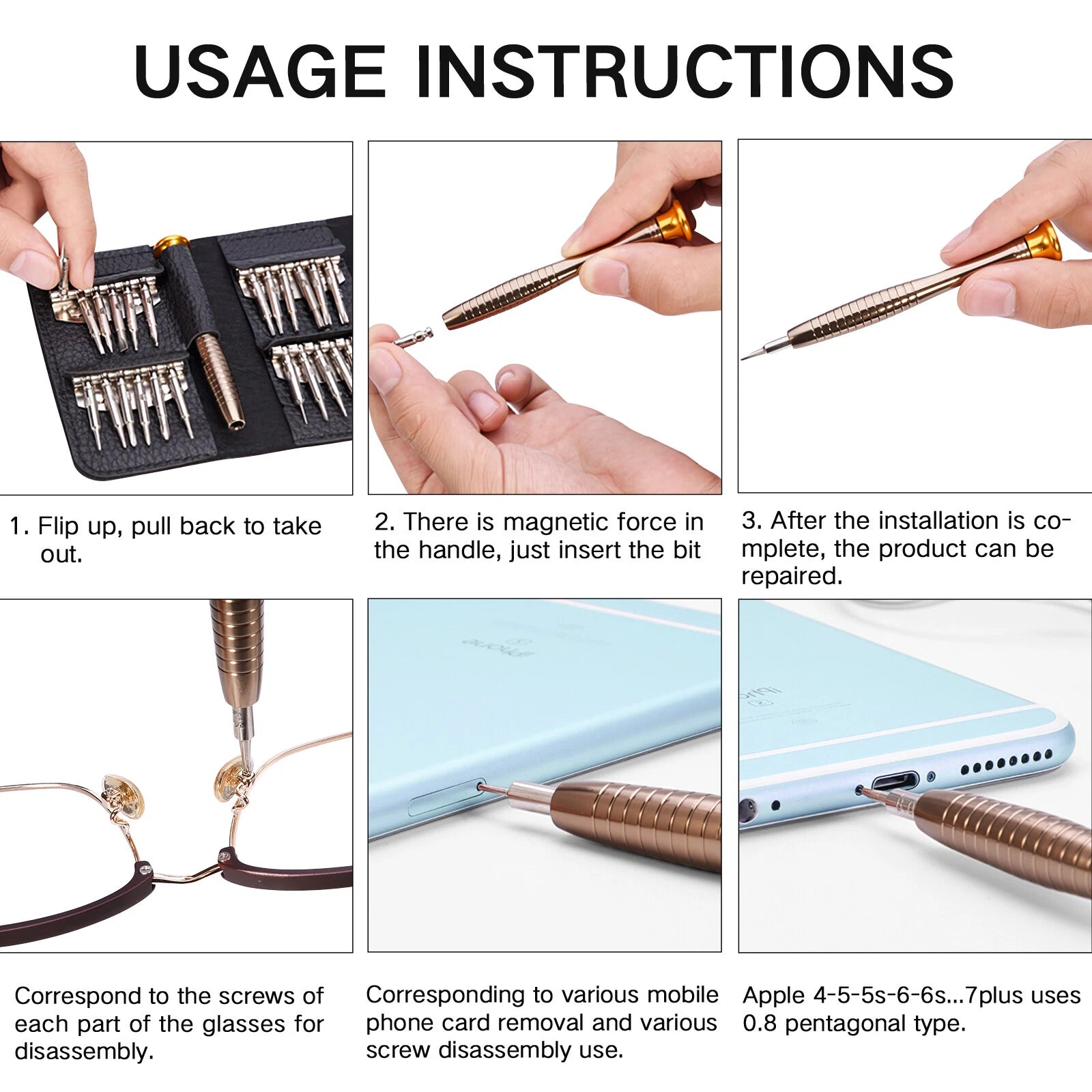 Screwdriver Set Torx Tool Kit For MacBook iPhone Tablet Laptop Glasses 25 in 1