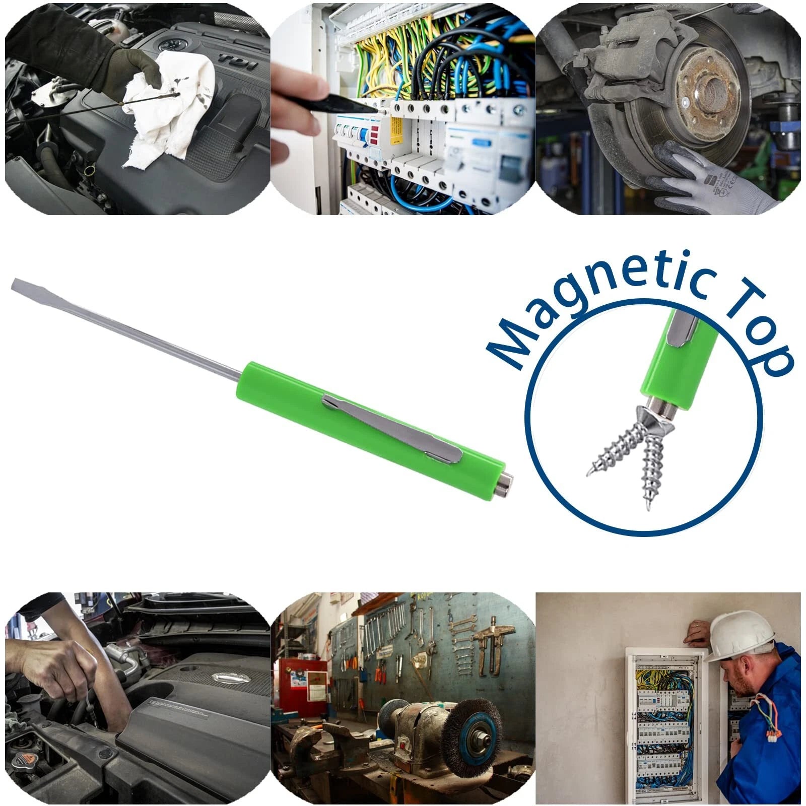 Pocket Screwdriver with Magnet 10PCS Mini Magnetic Pocket Flathead Screwdrive...