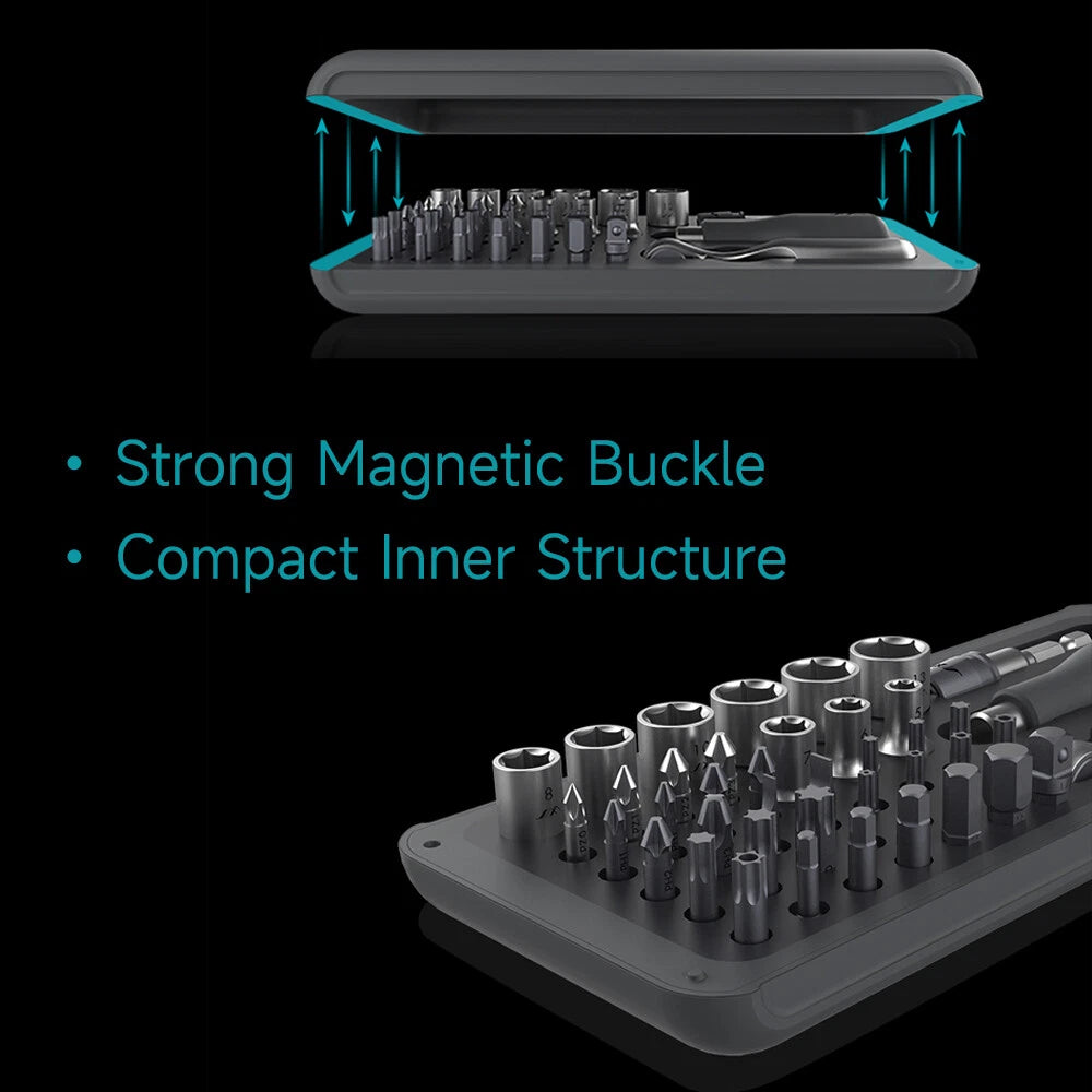 Polycarbonate and Alloy Steel 41-Pieces Mini Ratchet and Screwdriver Set E0