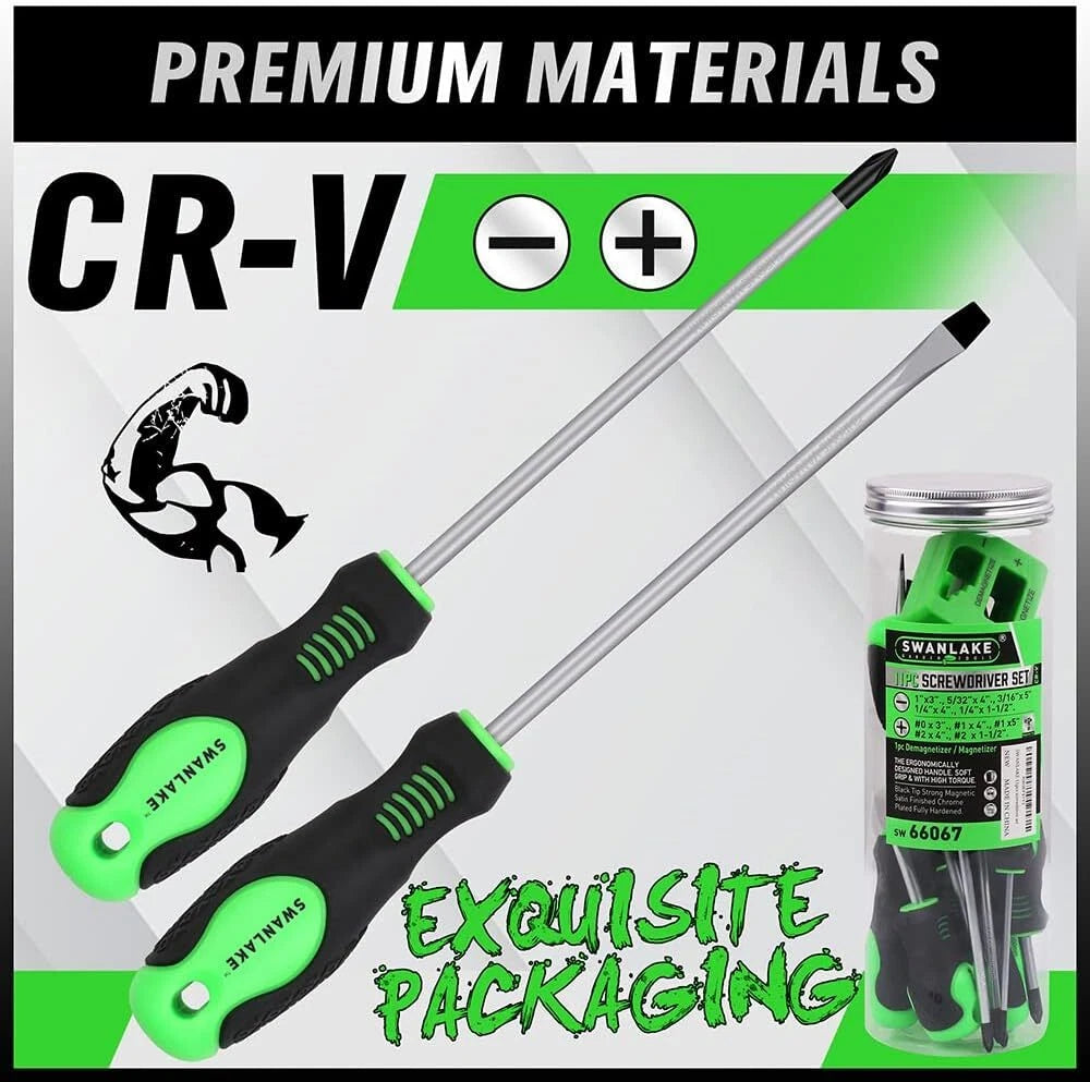 11 Pieces Magnetic Torx Screwdriver Set T5 to T40 Star Screwdrivers Steel