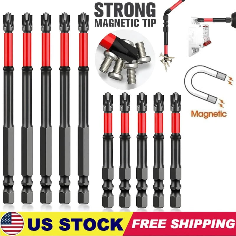 5-10pcs FPH2 Impact Screwdriver Bit Set-S2 Steel 65mm &110mm Slotted Heads US