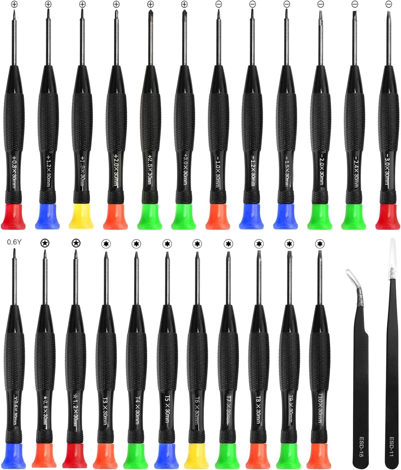Precision Screwdriver Set, 25Pcs Small Screwdrivers Set Magnetic W/ Torx Flat