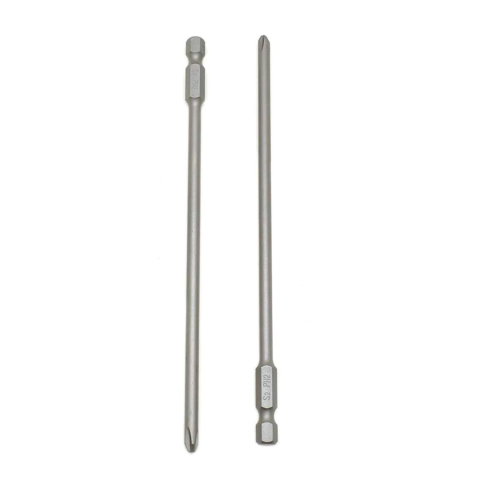 2# Phillips Head Power Screwdriver Bits - 6 Inch Long - 4.5mm Dia - 5 Pack