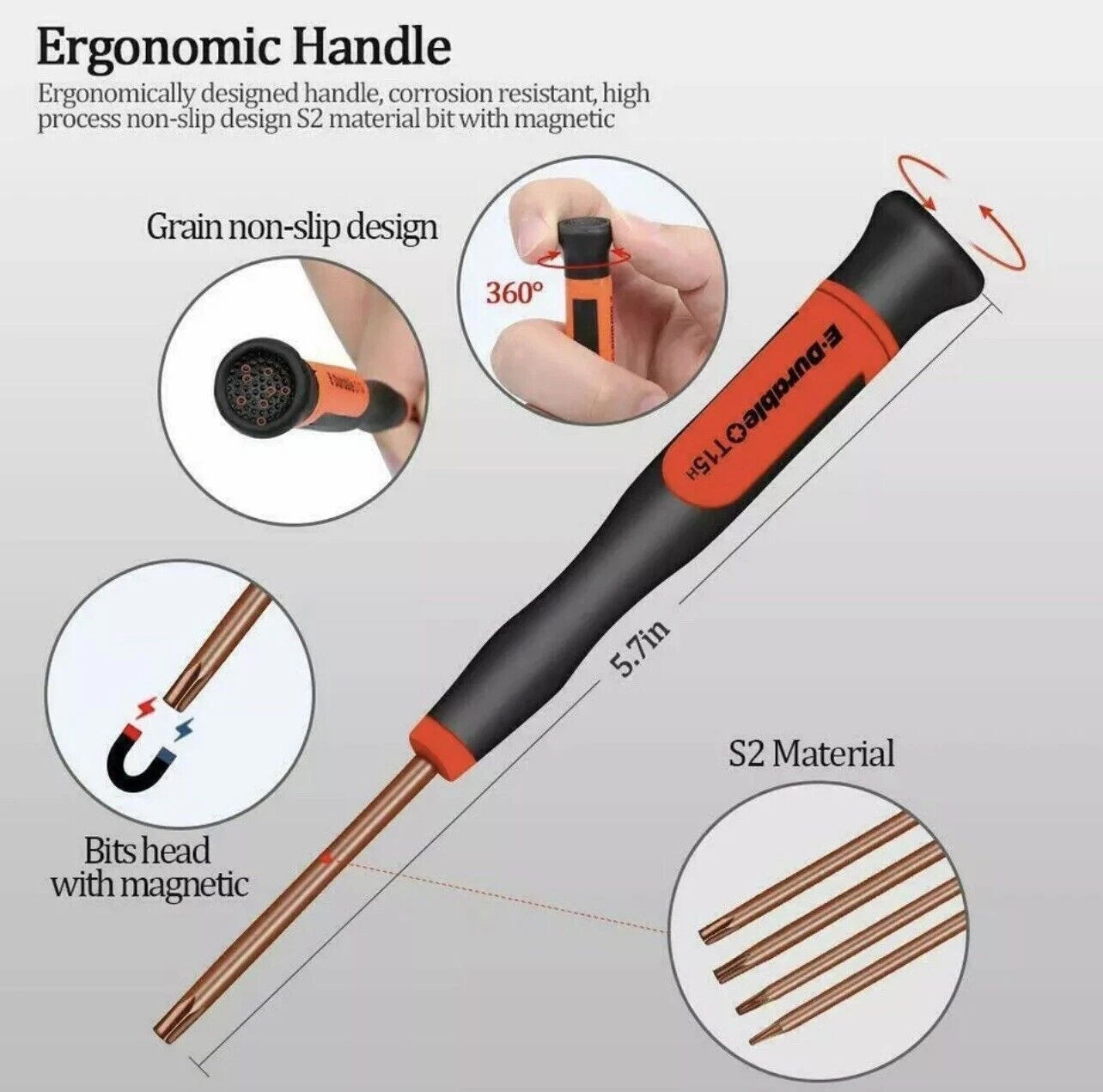 Torx Security Screwdriver Set T3 T4 T5 TR6 TR8 T9H T10H TR15 Macbook Mac Mini Ki