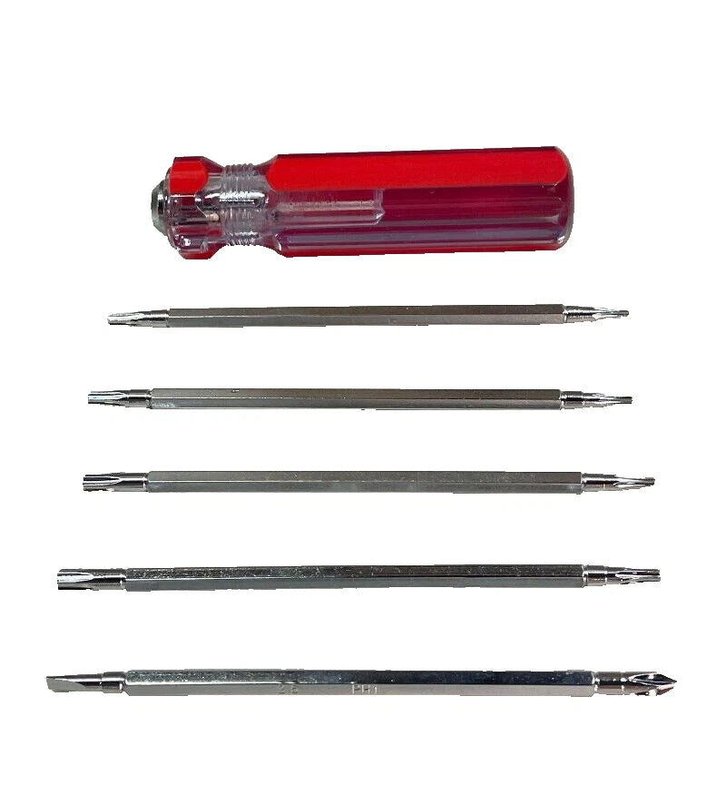 10 in 1 Interchangeable Precision Screwdriver Tool Set - Stotted PH1 Stars Bits