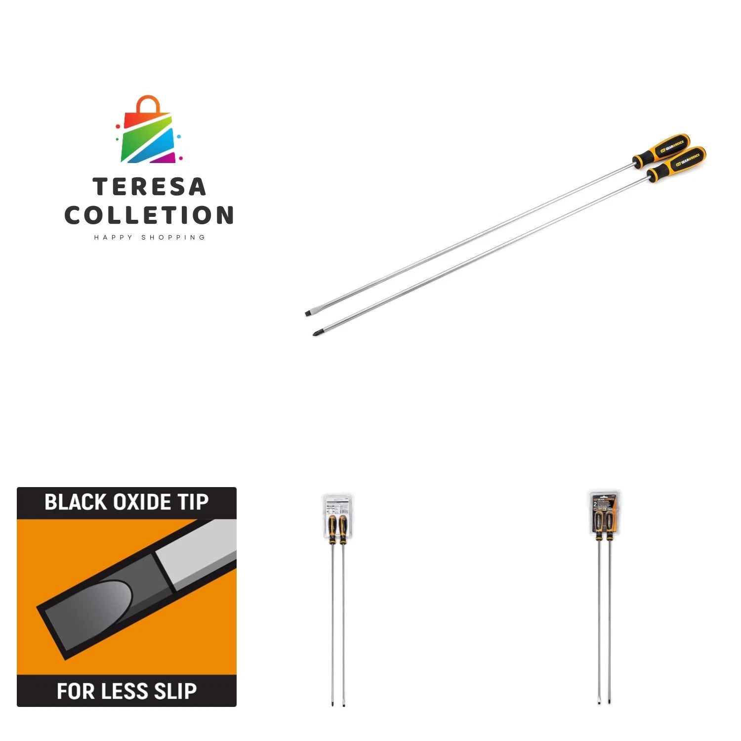 2 Pc. Phillips/Slotted Dual Material Screwdriver Set -