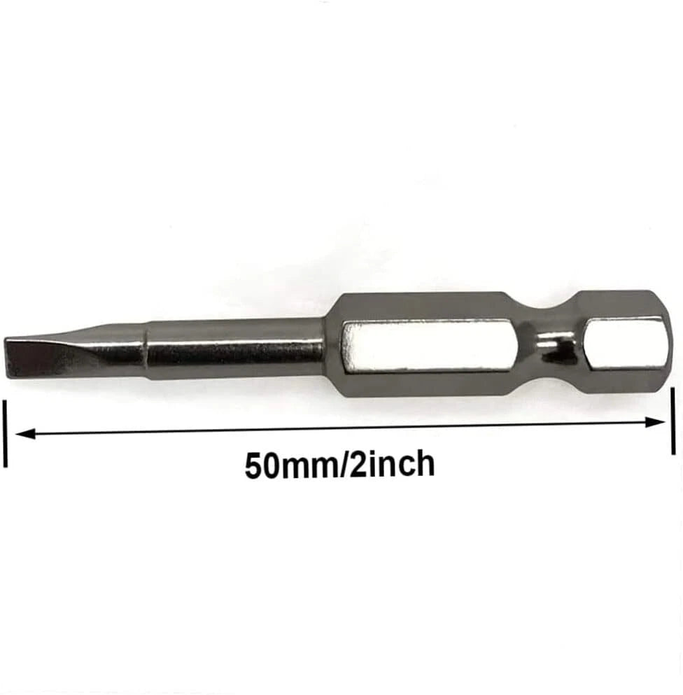 5 Pcs 50mm 1/4 Hex Shank Magnetic Triangle Head Screwdriver Bit Set S2 Steel Scr