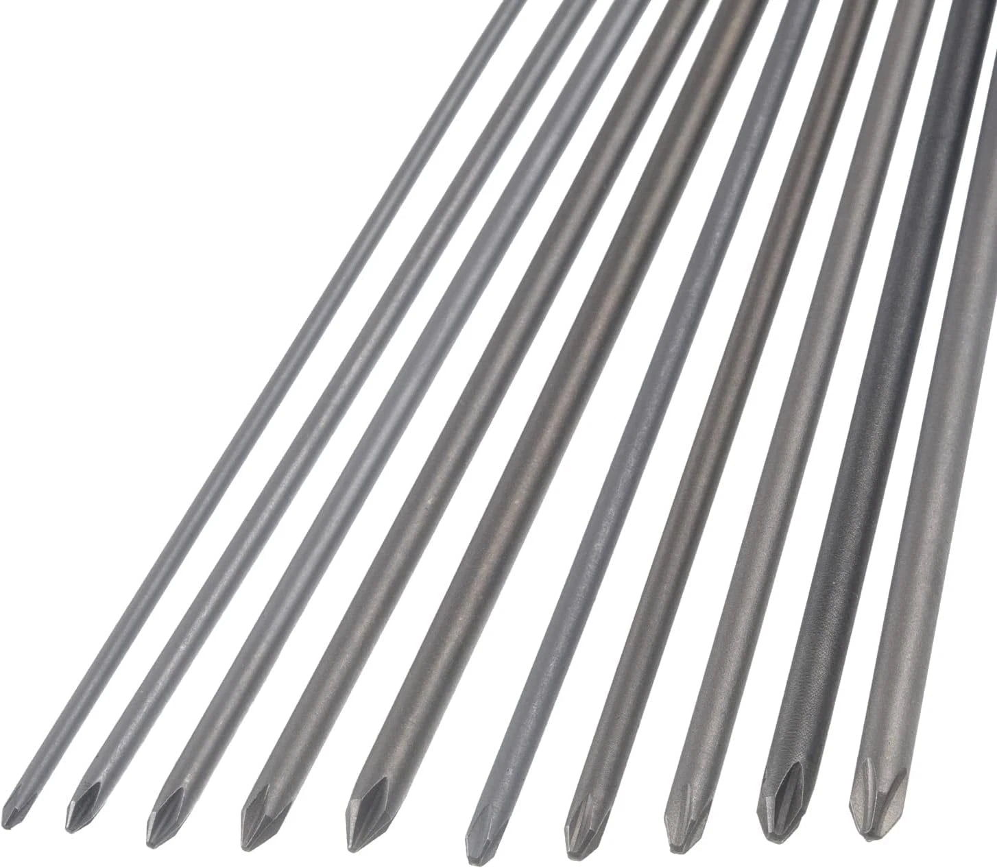 10 Pack Extra Long Phillips Screwdriver Bit Sets, 1/4 Inch Hex Shank Magnetic Sc