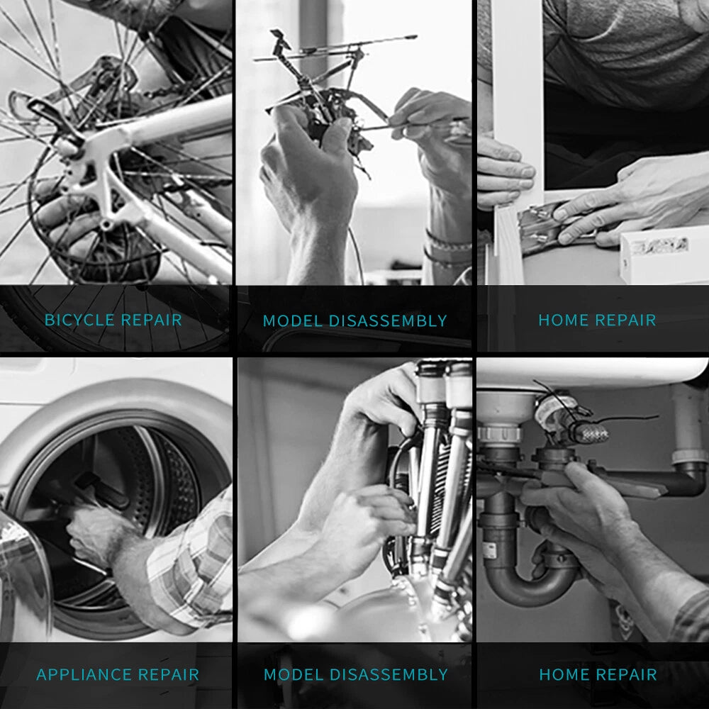 Polycarbonate and Alloy Steel 41-Pieces Mini Ratchet and Screwdriver Set E0