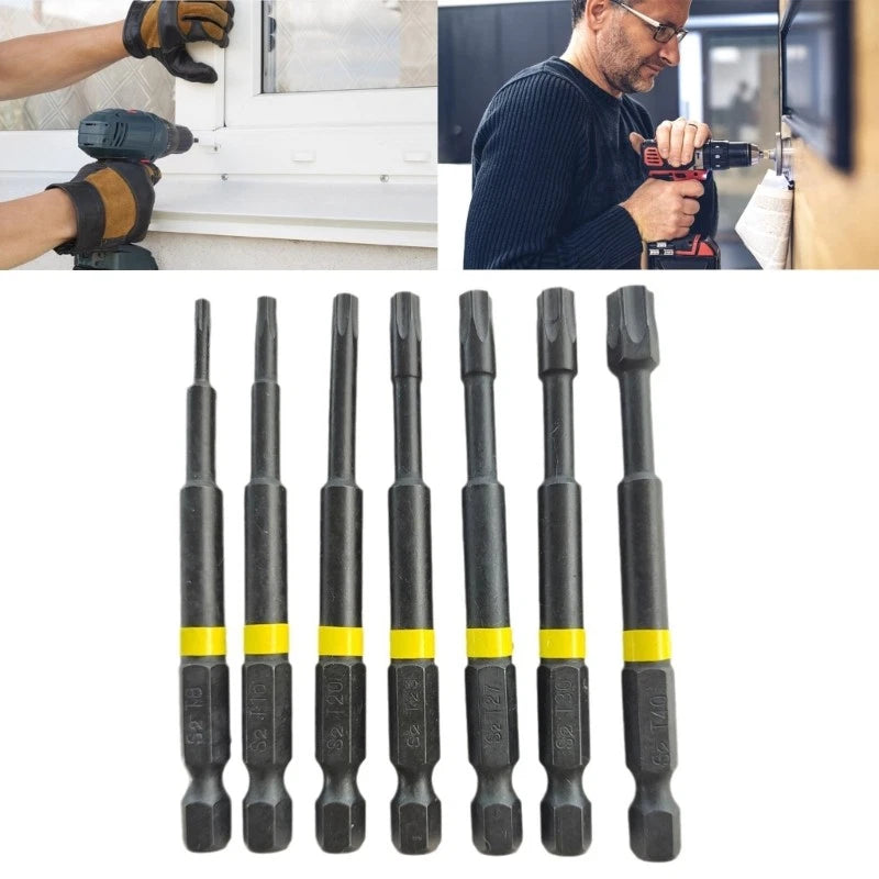 Driver Bit Tool Set 10Pcs High Adhesion for Secure Screwing Screwdriver