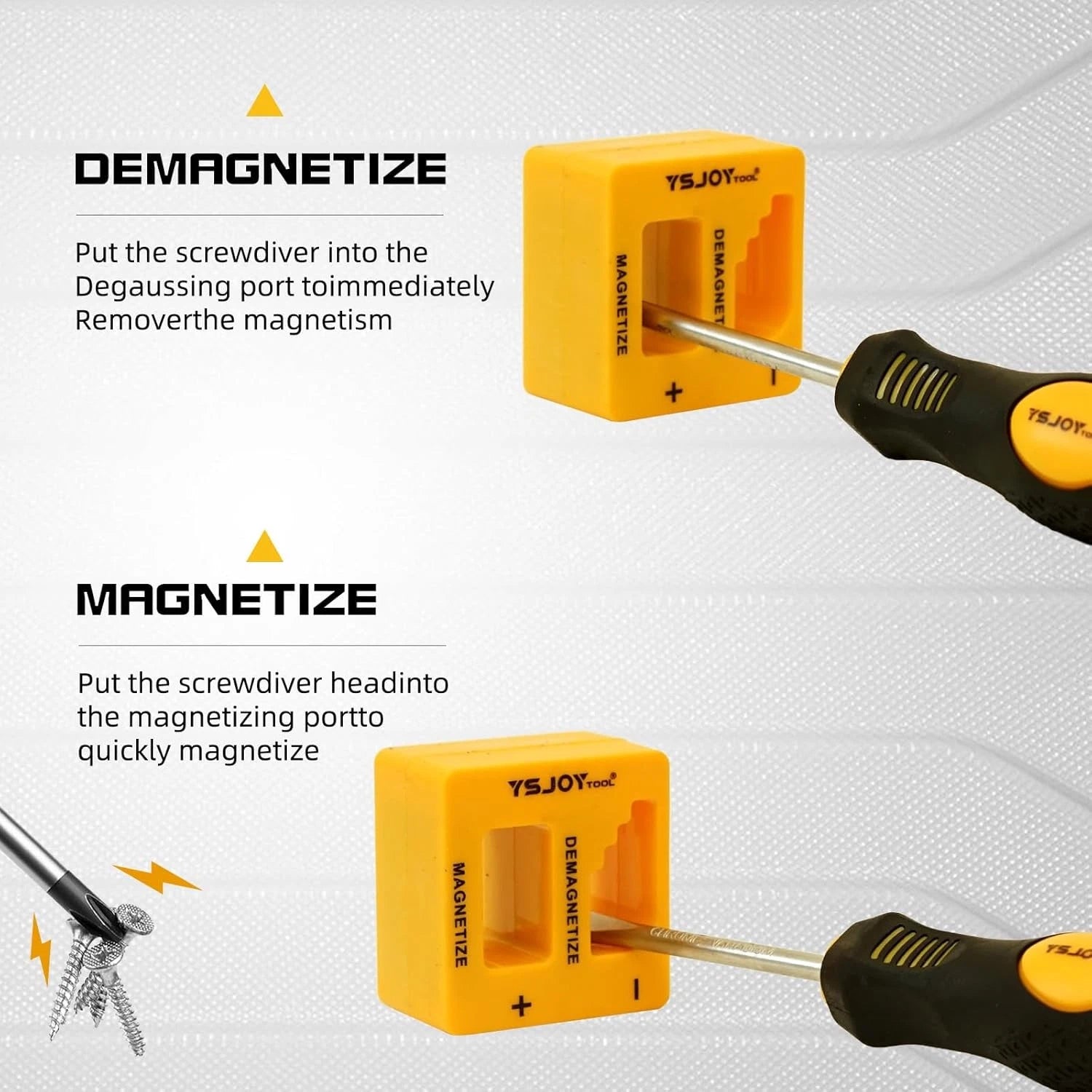 86-Piece Magnetic Screwdriver Set, CR-V Steel, Includes 86PC, Yellow