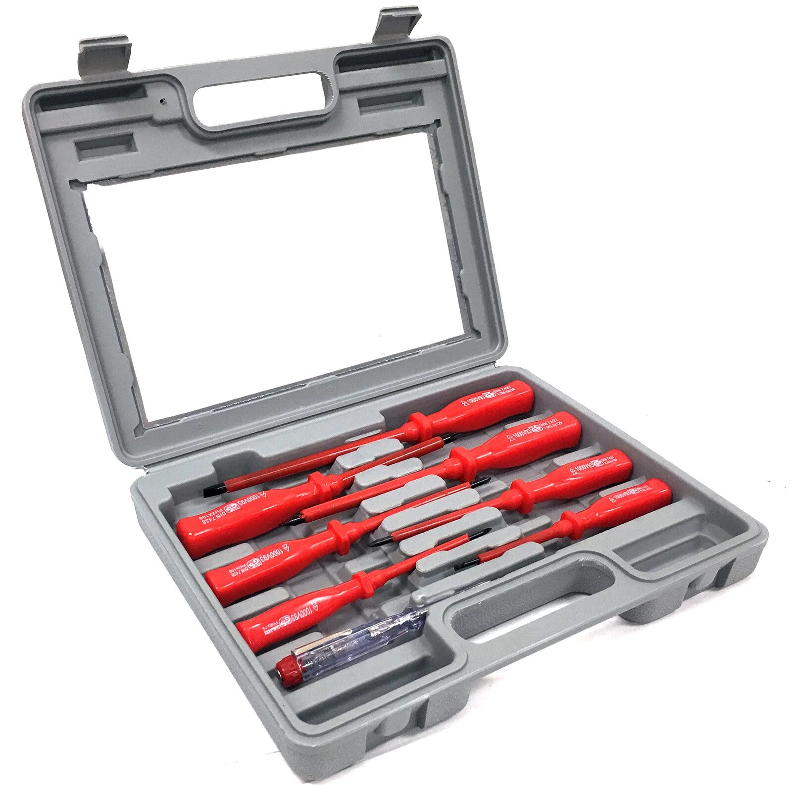 7 pcs Insulated Screwdriver and Mains Tester Set + 308 pcs Electrical Assortment
