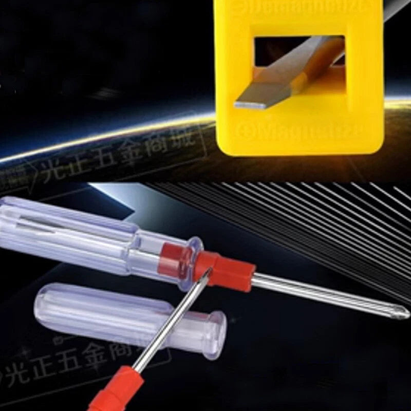 Dual-purpose Screwdriver Double Head Magnetic Screwdriver 2 in 1 Cross & Slotted