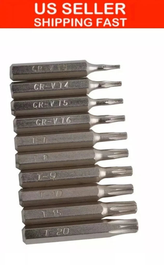 Torx Bit Driver Set CR-V Security Torx T3 T4 T5 T6 T7 T8 T9 T10 T15 T20 10 PCS