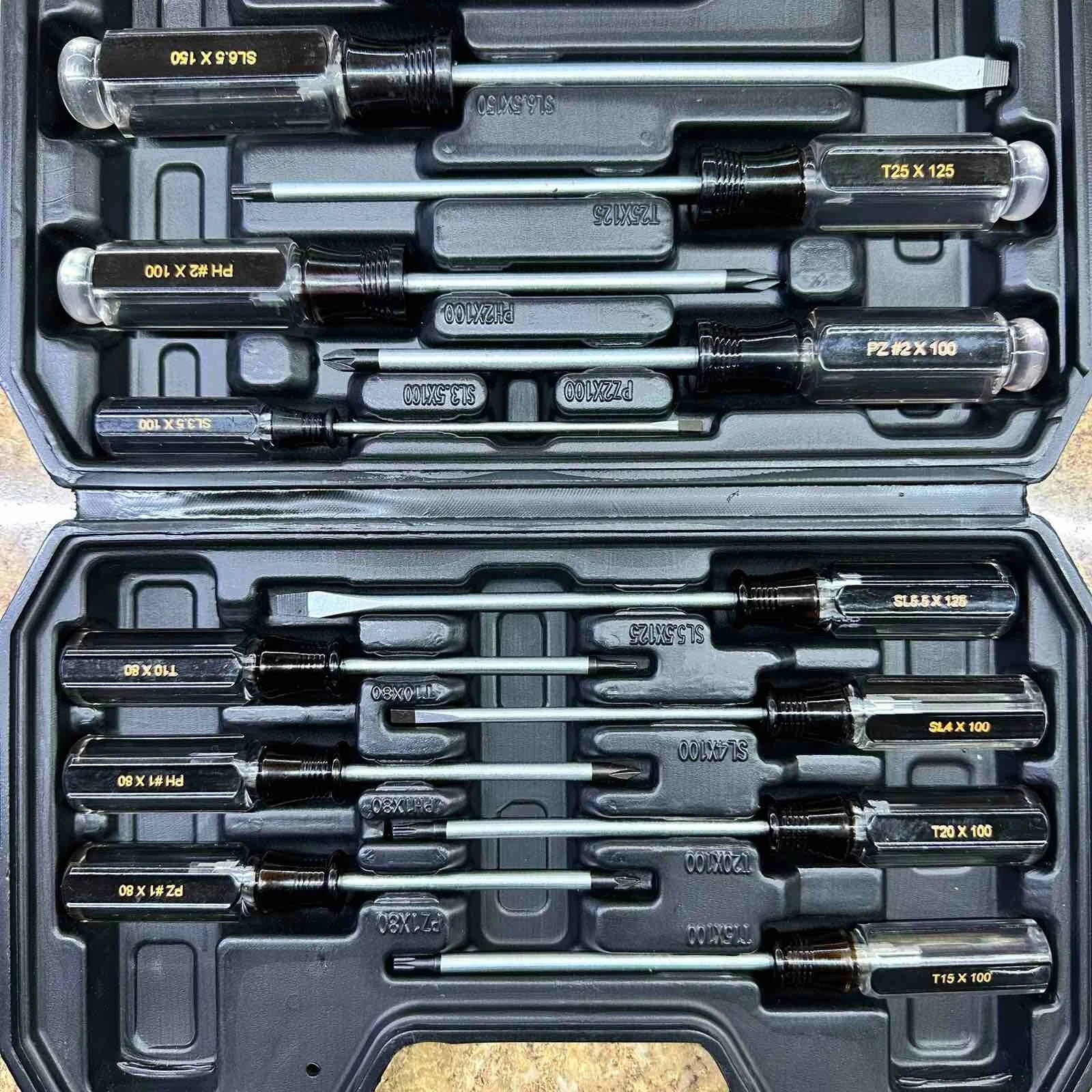 Brand New Magnetic 12 Pieces Tacklife HHS7B Screwdriver Set with Case