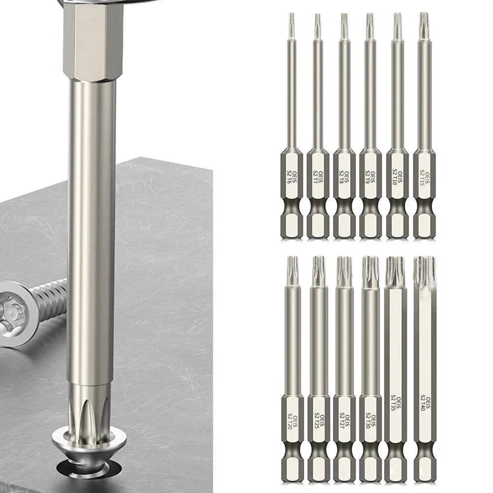 11Pcs T7-T40 Magnetic Head Torx Screwdriver Bit Set Security Tamper Proof Star