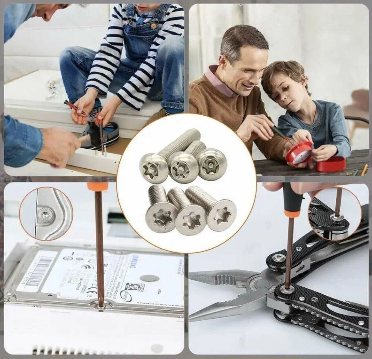 Torx Security Screwdriver Set T3 T4 T5 TR6 TR8 T9H T10H TR15 Macbook Mac Mini Ki