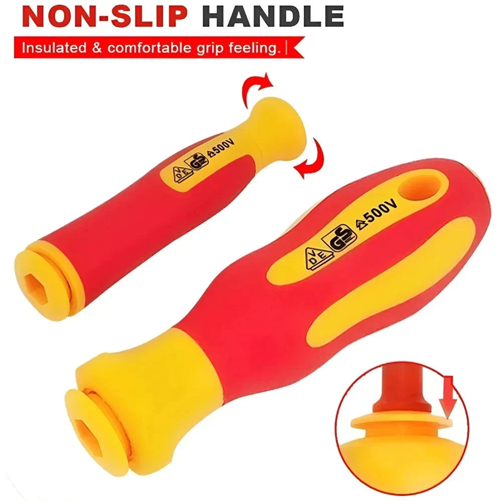 Electrician Insulated Magnetic Screwdriver Set Phillips Torx Screw Driver Bits