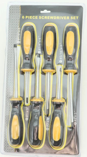 6pc Screwdriver Set 3", 4", & 5"