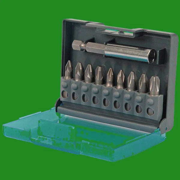 Cr-V Screwdriver Bit Set 10 pieces Chrome Vanadium 6150 Steel