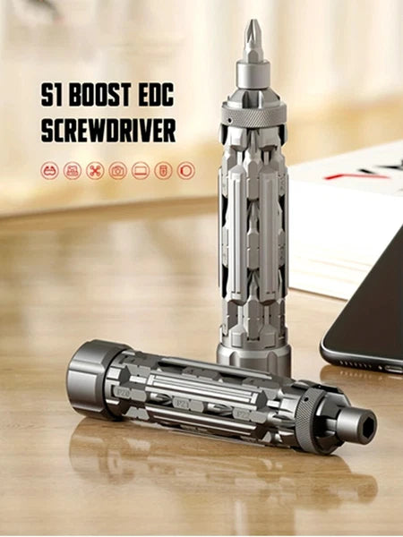 MultiFunction Screwdriver Set with Magnetic Torx Phillips Hex Drill Bit Portable