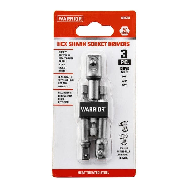 Hex Shank Socket Driver Set, 3 Piece