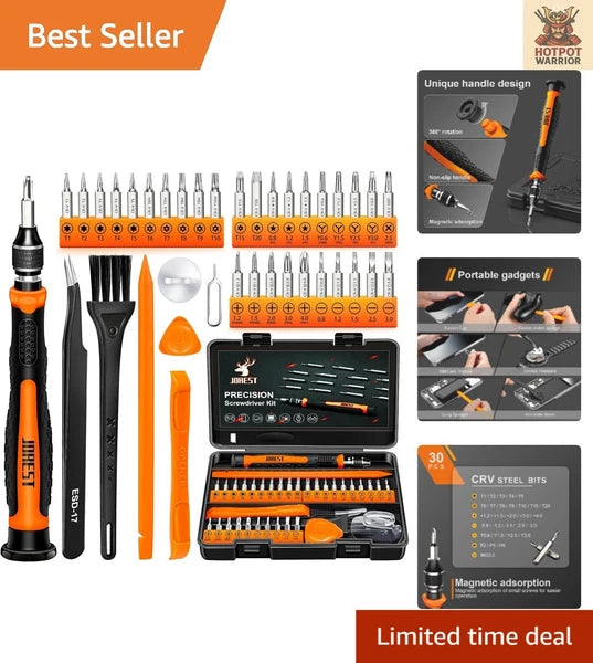 38-Piece Precision Screwdriver Set with Rotating Handle - Ideal for Electronics
