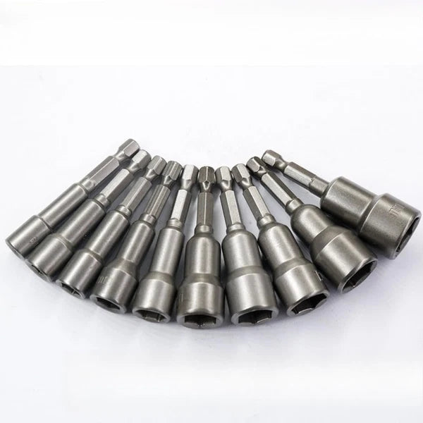 10-Piece Ultra Magnetic 5/16 Nut Driver Set for Impact Drills, 2.5" Shank