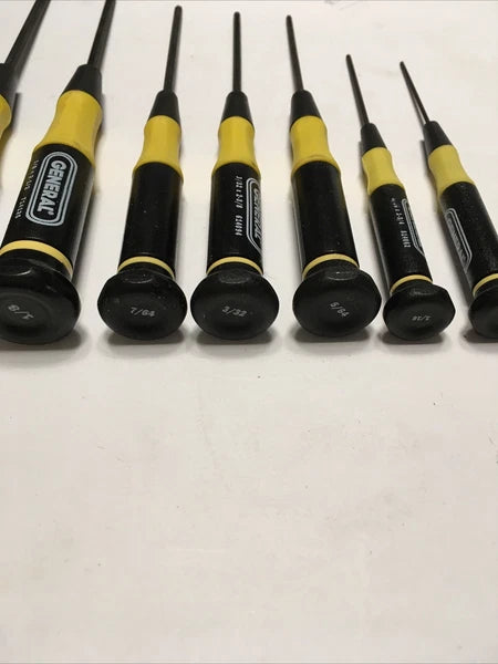 General Tool 8 Piece Ball Hex Precision Screwdriver Set NIB!!