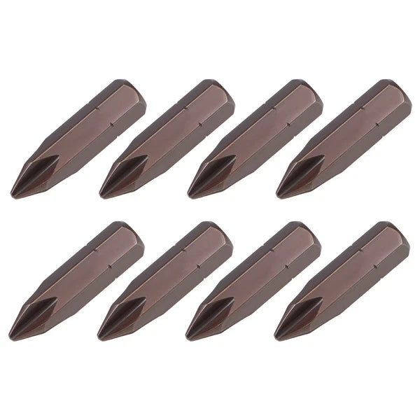 8 pcs Phillips Bits 5/16-inch 8mm Hex Shank 32mm Length PH2 S2 Screwdriver Bit