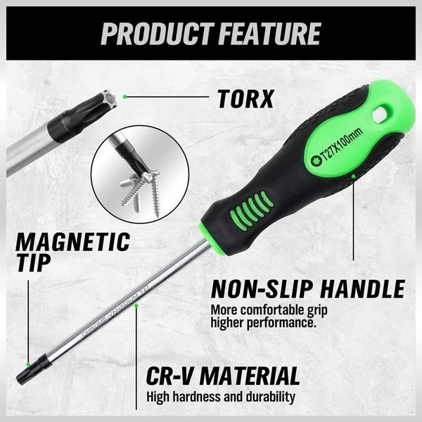 Ergonomic 13-Piece Torx Screwdriver Set with Magnetic Tips for Easy Assembly