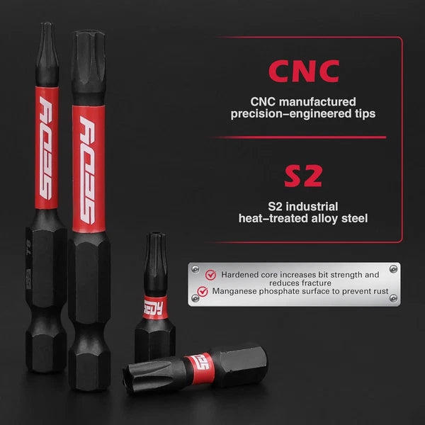 25 Piece Torx Bit Set 1''&2.5'' Security Tamper Proof Torx Impact Screwdriver