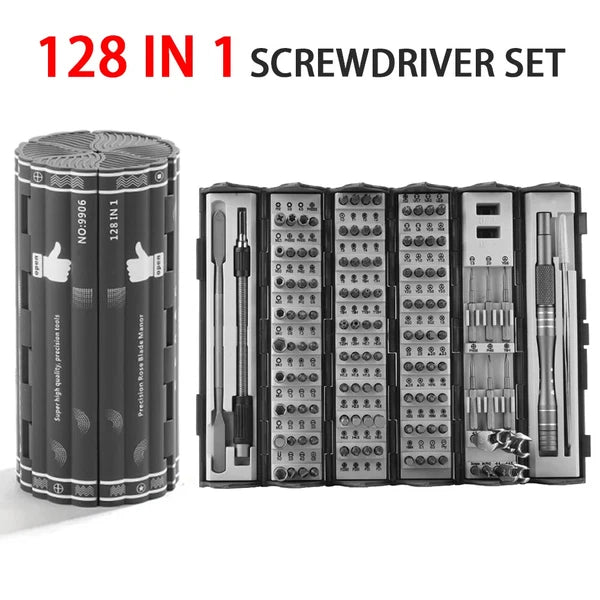 128 in1 Manual Precision Screwdriver Set Durable Wear Resistant Maintenance Tool-