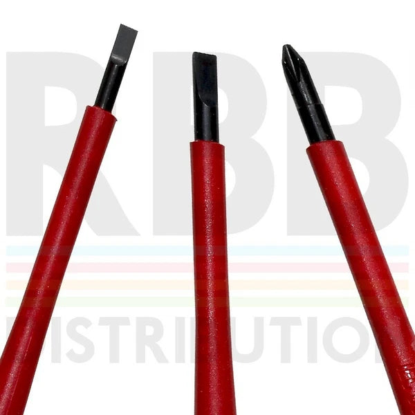 Wiha 00833 Phillips Slotted Screwdriver Set 6pcs VDE Electrician SoftFinish Grip