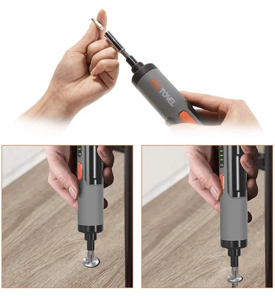 MX Tovel Hand Electric Screwdriver Kit - 4V Cordless Electric Screwdriver 26pc