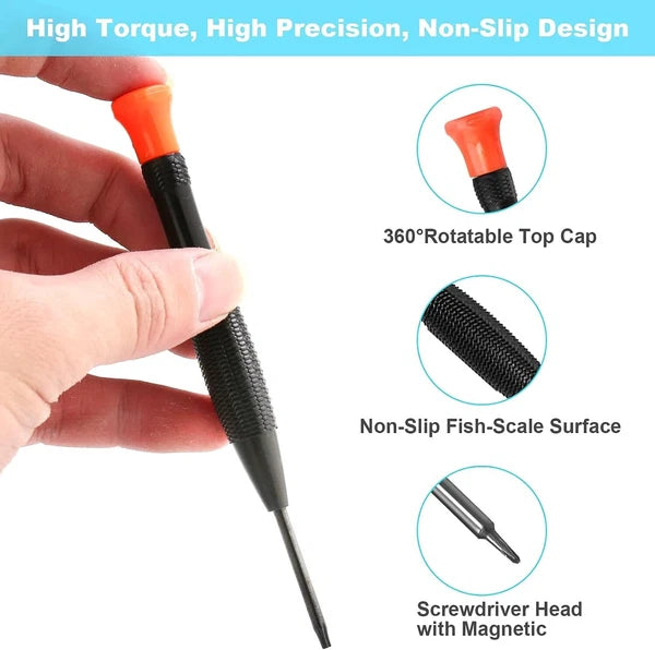 Precision Screwdriver Set, 25Pcs Small Screwdrivers Set Magnetic W/ Torx Flat