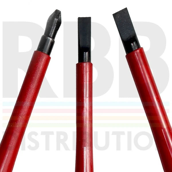 Wiha 00833 Phillips Slotted Screwdriver Set 6pcs VDE Electrician SoftFinish Grip