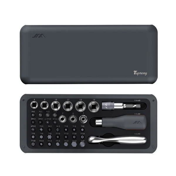 Polycarbonate and Alloy Steel 41-Pieces Mini Ratchet and Screwdriver Set E0