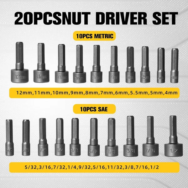 86-Piece Magnetic Screwdriver Set, CR-V Steel, Includes 86PC, Yellow