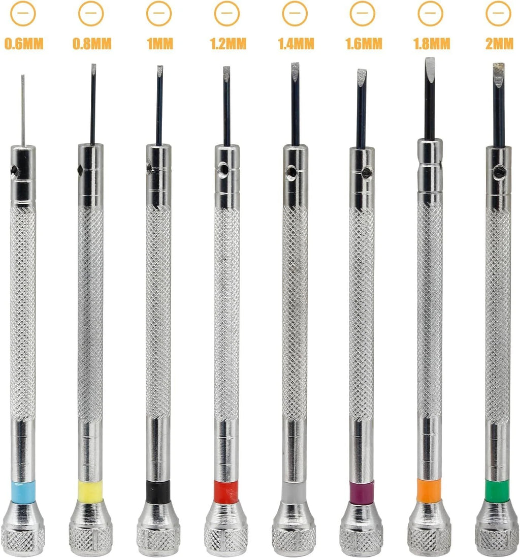 Hordion 8Pcs Micro Precision Screwdriver Set, Jewelers Flat