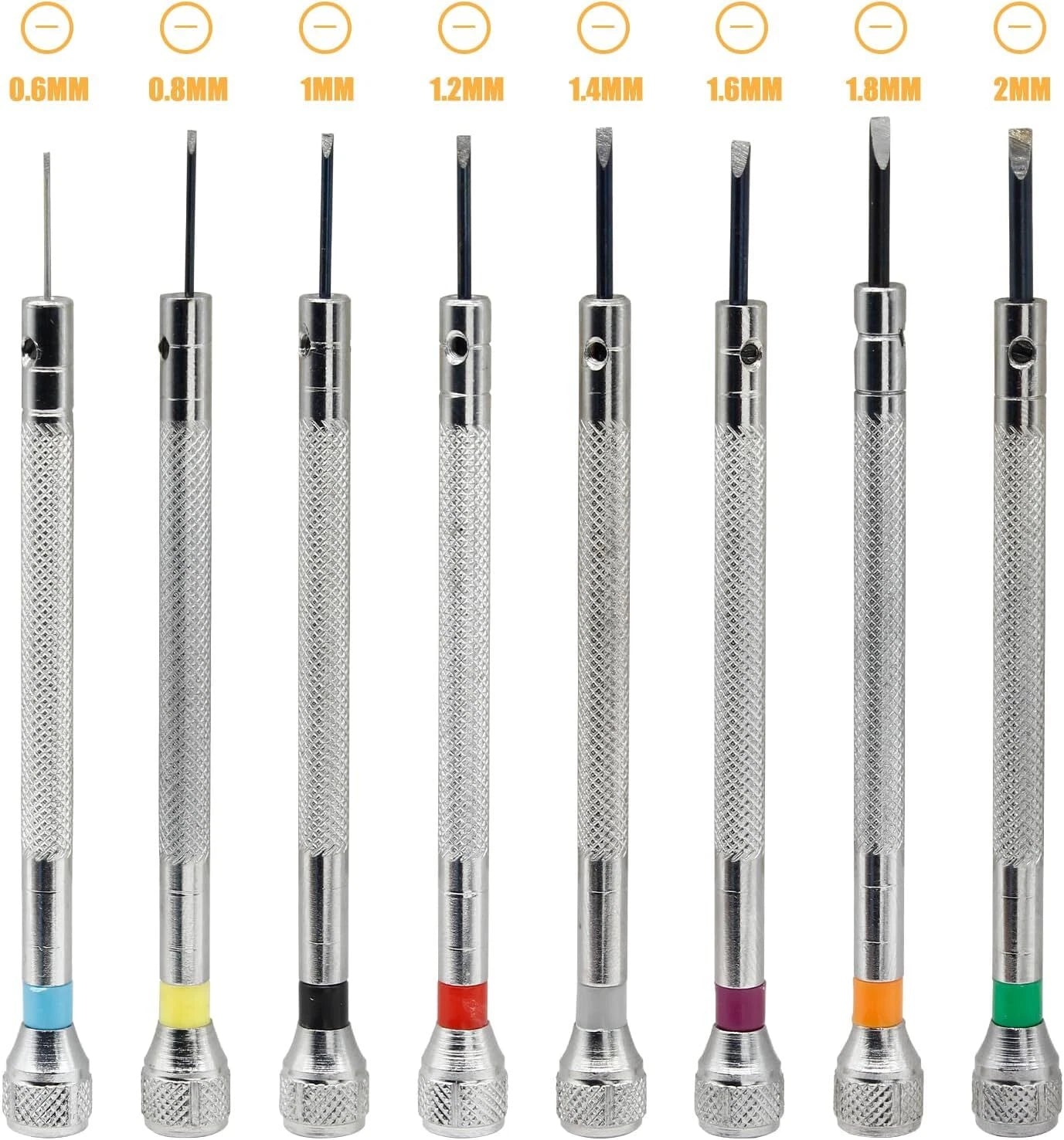 Hordion 8Pcs Micro Precision Screwdriver Set, Jewelers Flat