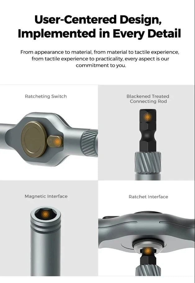 42-in-1 Precision Ratchet Screwdriver Set Portable Hand Tool Multifunctional