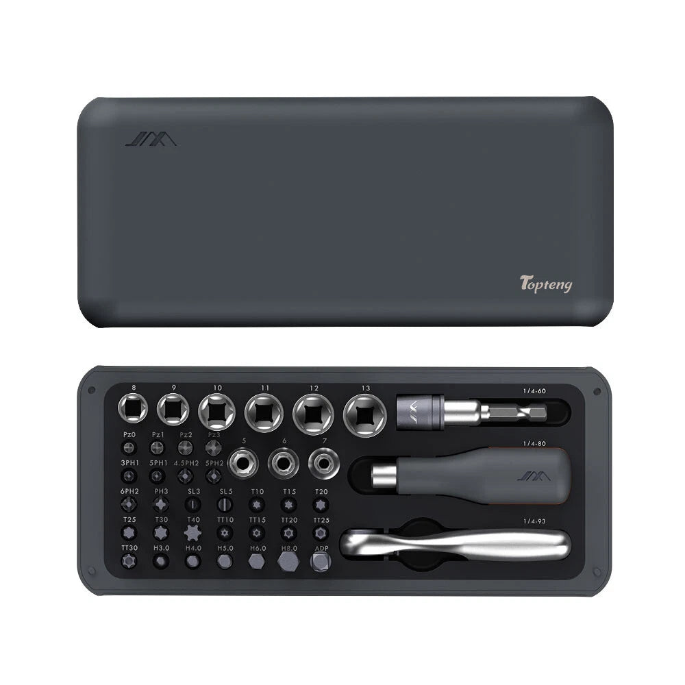 Polycarbonate and Alloy Steel 41-Pieces Mini Ratchet and Screwdriver Set E0