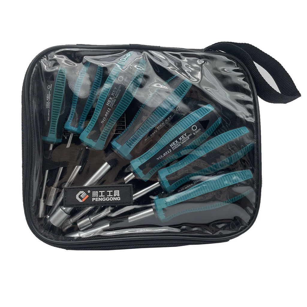 7pcs Metal Socket Wrench Screwdriver set Hex Steel Hex Torque Hexagonal 5mm-11mm